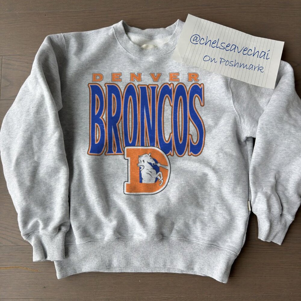 Vintage Denver Broncos Sweatshirt, Retro NFL Denver Broncos Football Shirt Tee